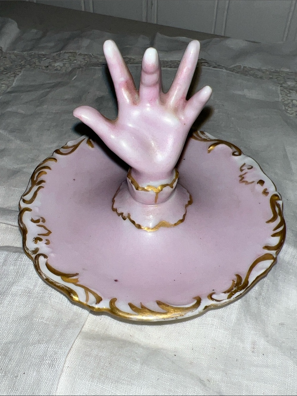 Antique T and V Limoges Fine Porcelain Hand Painted Ring Holder France